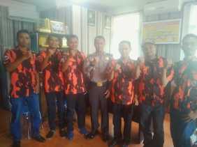 Jalin Sinergisitas, PAC Pemuda Pancasila Bukit Raya Silaturahmi dengan Kapolsek