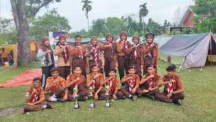 SMPN 42 Pekanbaru Boyong 3 Piala Lomba Perkemahan GSC II Se-Provinsi Riau