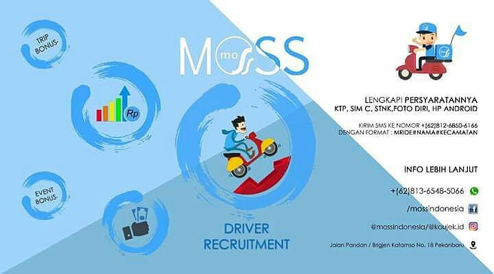 MOSS Layanan Transportasi Online di Pekanbaru Rekrut Driver Moss-Ride