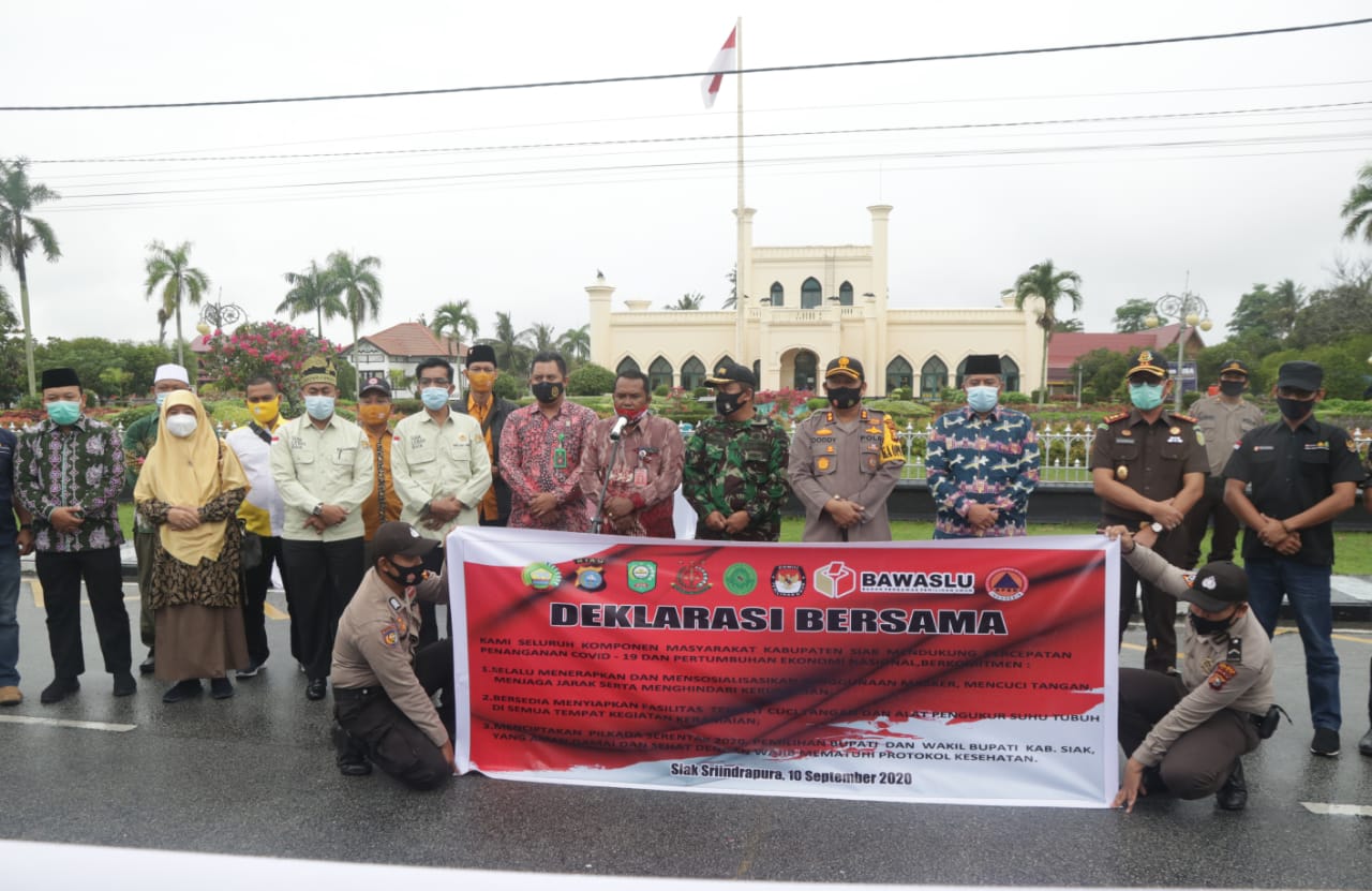 Launching Gerakan 1000 Masker, Pemkab Siak Komit Laksanakan Upaya Putus Rantai Penyebaran Covid19