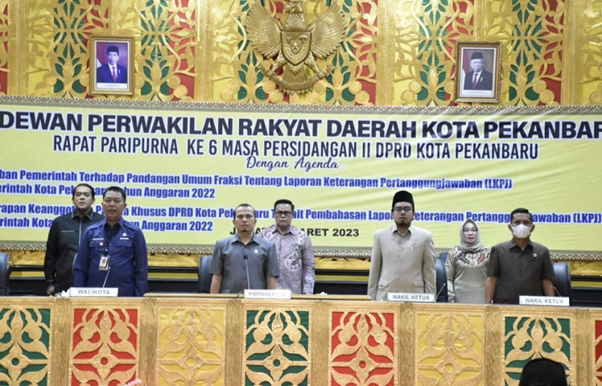 Sidang Paripurna Jawaban Pemerintah Terhadap Pandangan Umum Fraksi DPRD Pekanbaru