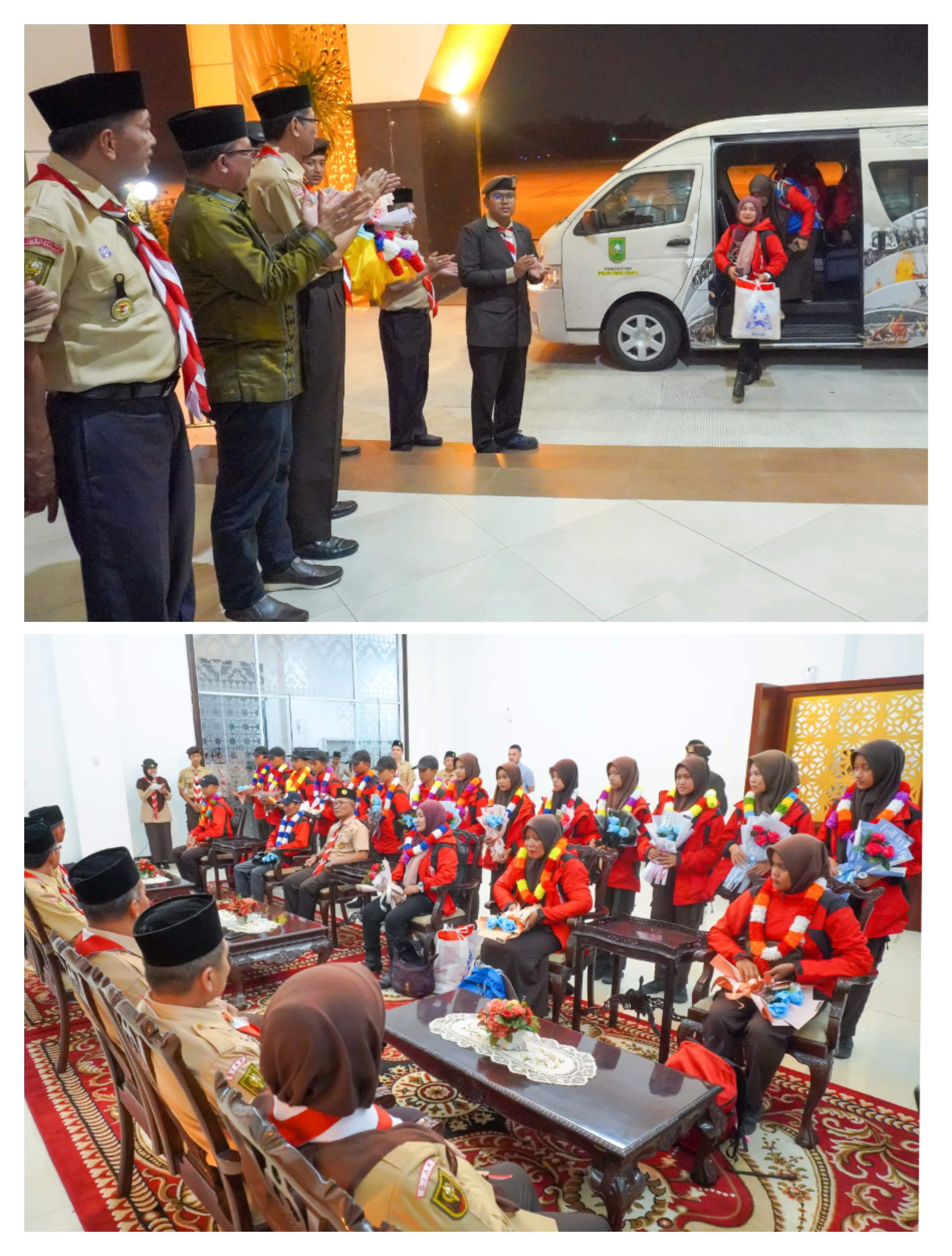 Sekda Kab.Siak Sambut Kepulangan Kontingen Pramuka yang ikut mewakili Riau di Tingkat Nasional