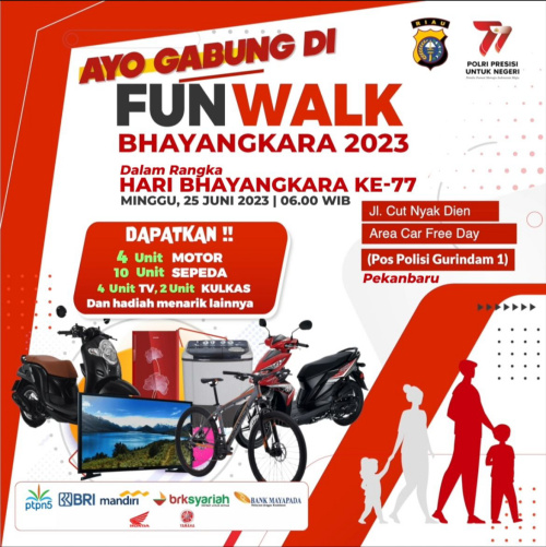 HUT Bhayangkara ke-77, Kombes Pol Jefri: Semoga Masyarakat Bahagia dan Antusias Ikuti Fun Walk