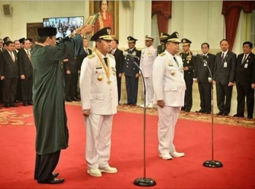 Presiden Joko widodo Lantik Gubernur dan Wakil Gubernur Riau 2019-2024