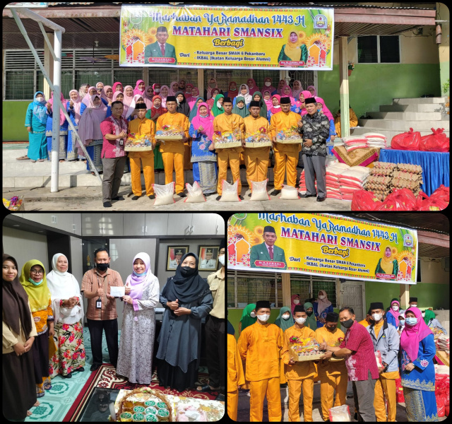 Peduli Sesama di Bulan Ramadhan, SMAN 6 Pekanbaru Beri 60 Paket Sembako