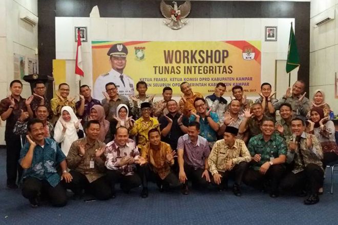 Workshop Tunas Integritas KPK Ditutup, Pj Bupati Kampar: Jadikan Kampar yang Lebih Baik Lagi.