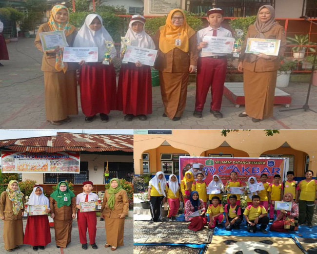 Siswa SDN 170 Pekanbaru Borong Piala Lomba TO Akbar 2020 Tingkat SD/MI Se-Kota Pekanbaru