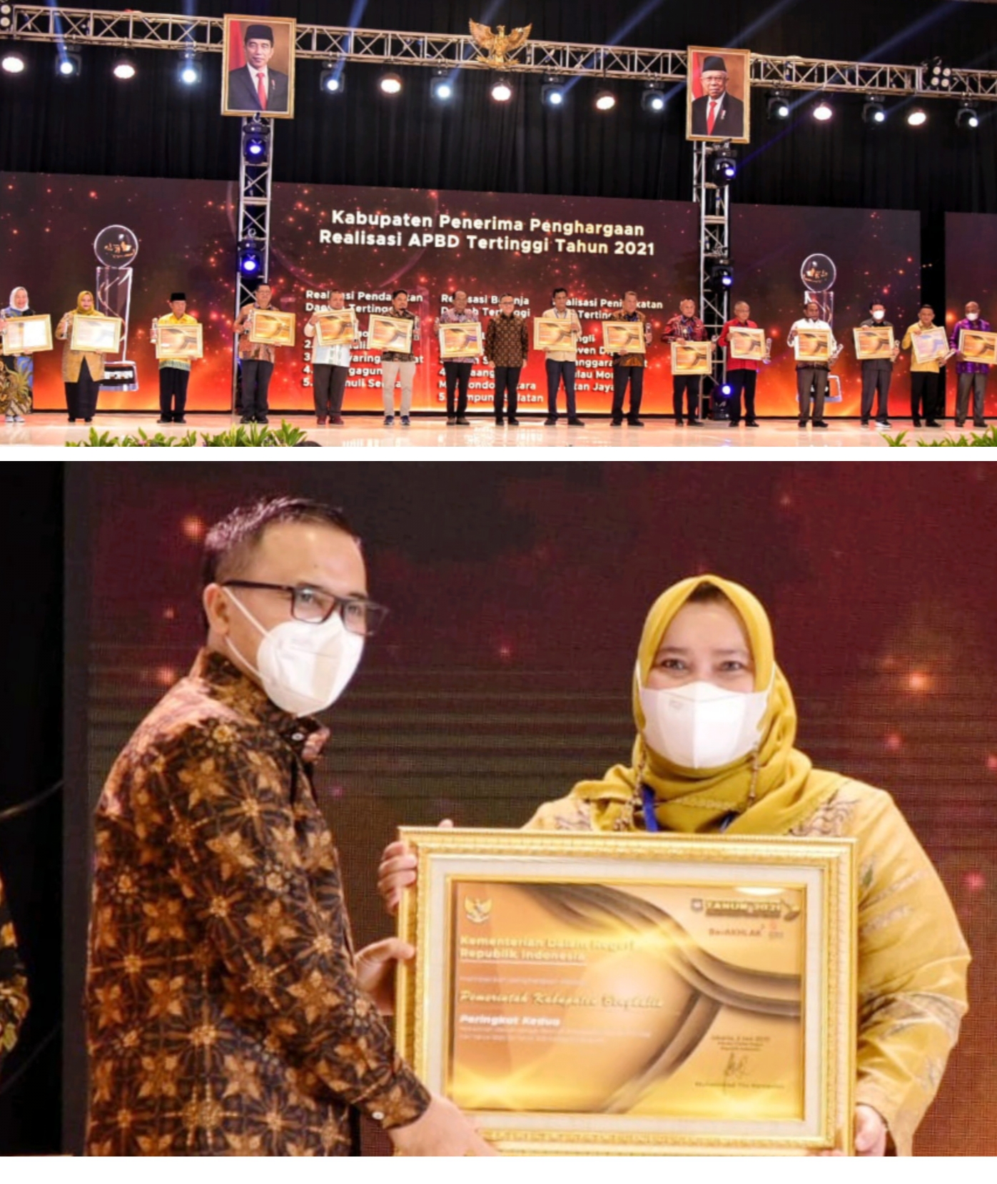 Kab.Bengkalis Meraih Penghargaan Peringkat 2 Tertinggi Realisasi Pendapatan Daerah Se-Indonesia