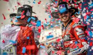 Francesco Bagnaia Pesta Kemenangan di Circuit of the Americas