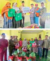 Pemkab Siak dan Baznas Salurkan Bantuan kepada Korban Angin Puting Beliung,di Kampung Sialang Sakti