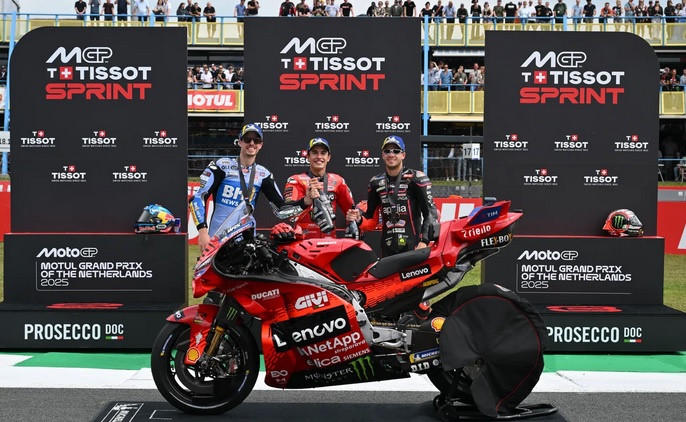 Meski Start Pole Dari Posisi 4, Marc Marquez Juarai Sprint Race MotoGP Belanda 2025
