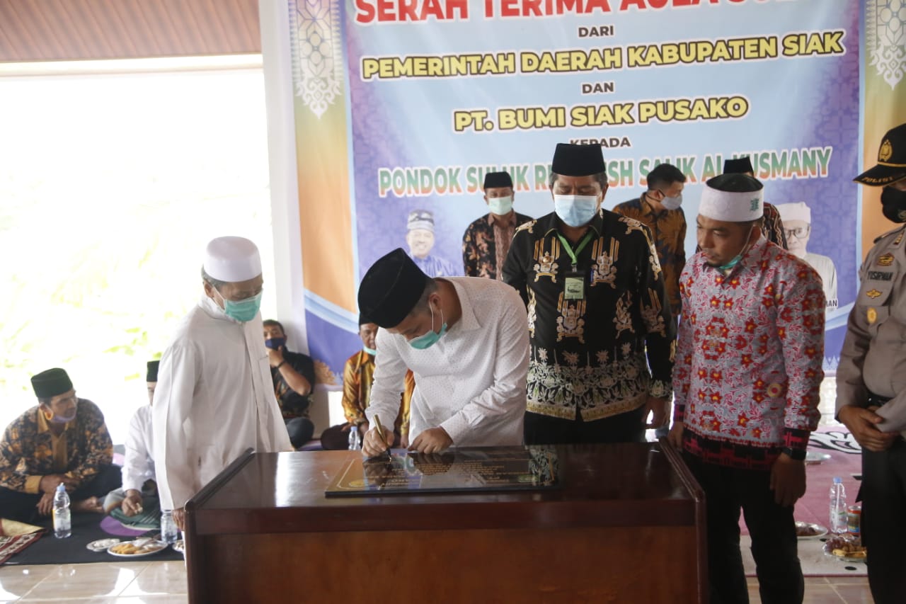 Program CSR PT.BSP Bangun Aula Suluk Pondok Pesantren di Kerinci Kanan, Kab.Siak