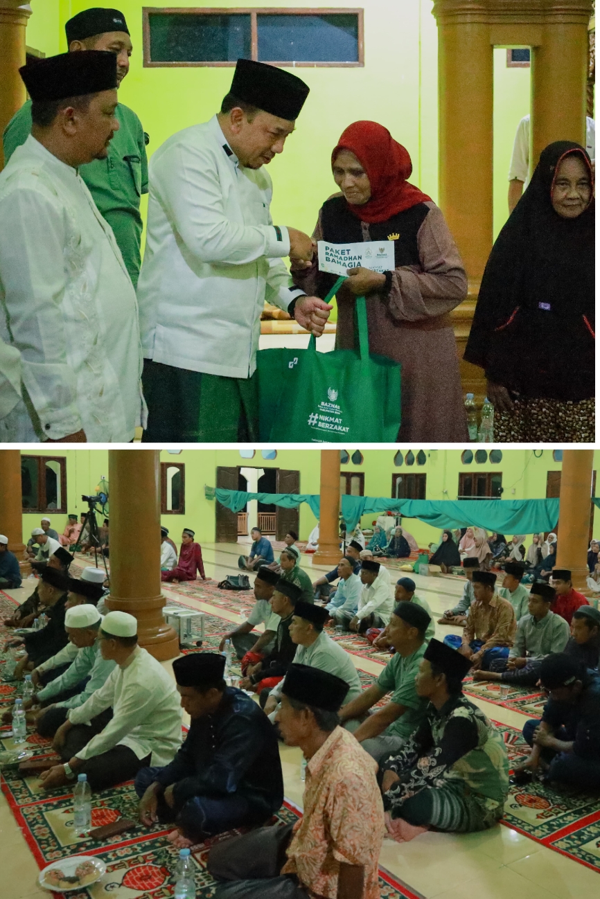 Safari Ramadhan di Kec.Mempura Wabup Husni:Pemkab Siak bersama BazNas terus menggalang Potensi Zakat