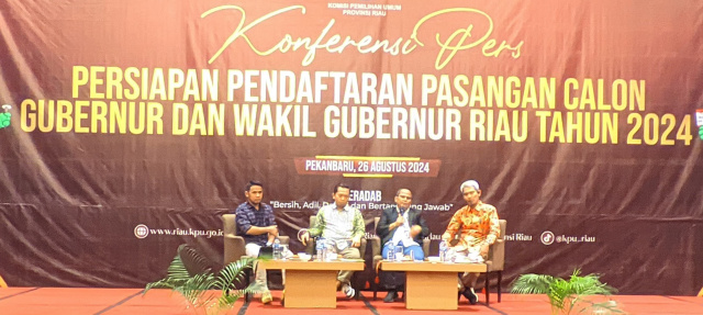 KPU Riau Buka Pendaftaran Calon Gubernur dan Wakil Gubernur Untuk  Pilkada 2024