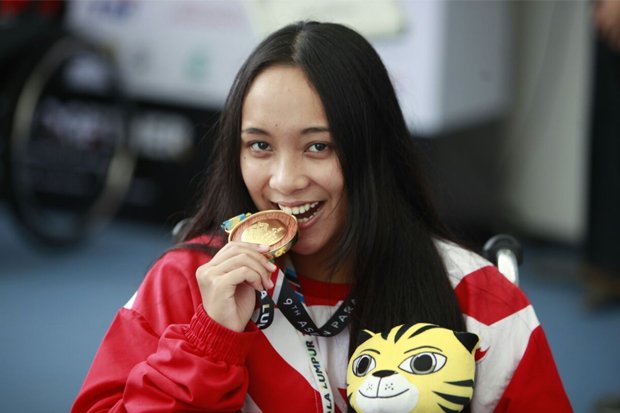 Laura Aurelia Dinda, Gadis Kelahiran Pekanbaru Ini Raih Emas Pertama di ASEAN Para Games 2017