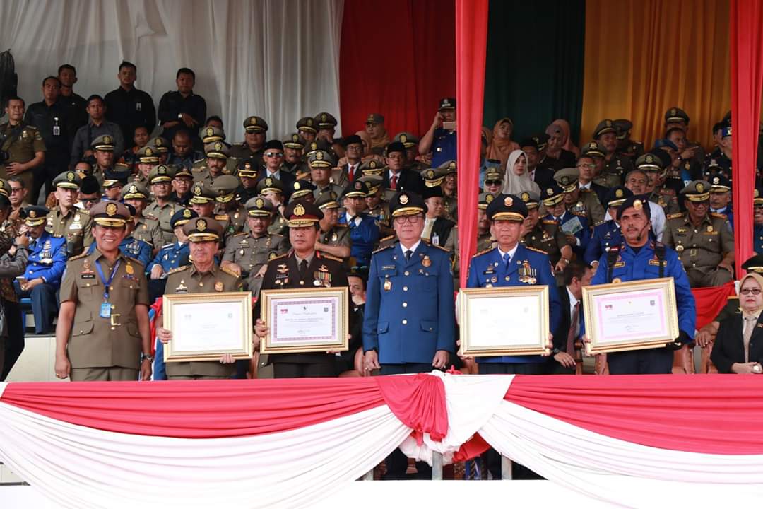 Mendagri Pimpin Upacara Peringatan HUT Damkar, Satpol PP dan Satlinmas 2019 di Pekanbaru