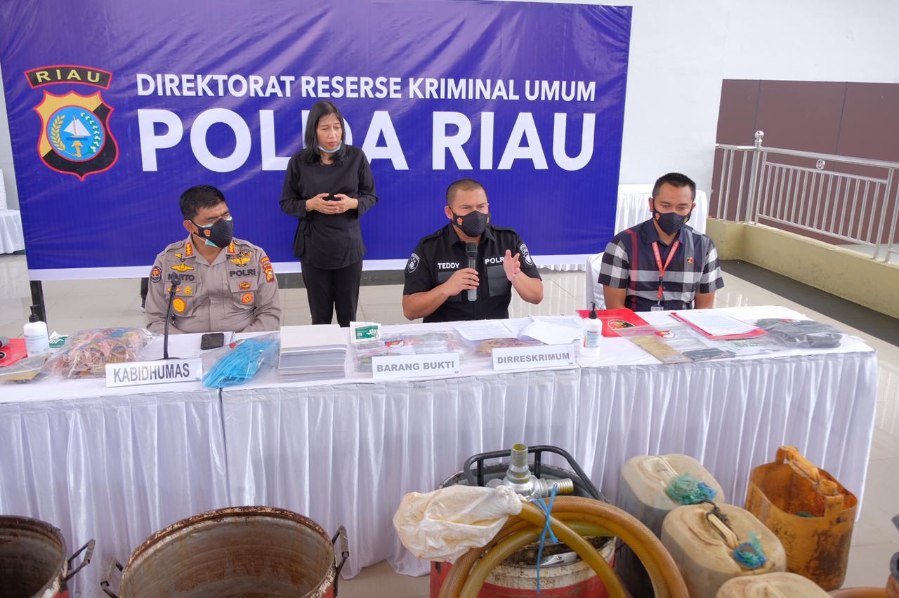 Polda Riau Bongkar Gudang CPO Ilegal, Dua Pelaku Diamankan