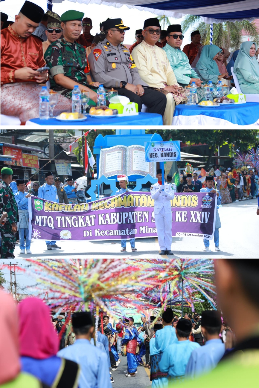 MTQ ke-24 Tingkat Kabupaten Siak, Wabup Husni Lepas Pawai Ta'aruf dan Buka Stan Pameran UMKM