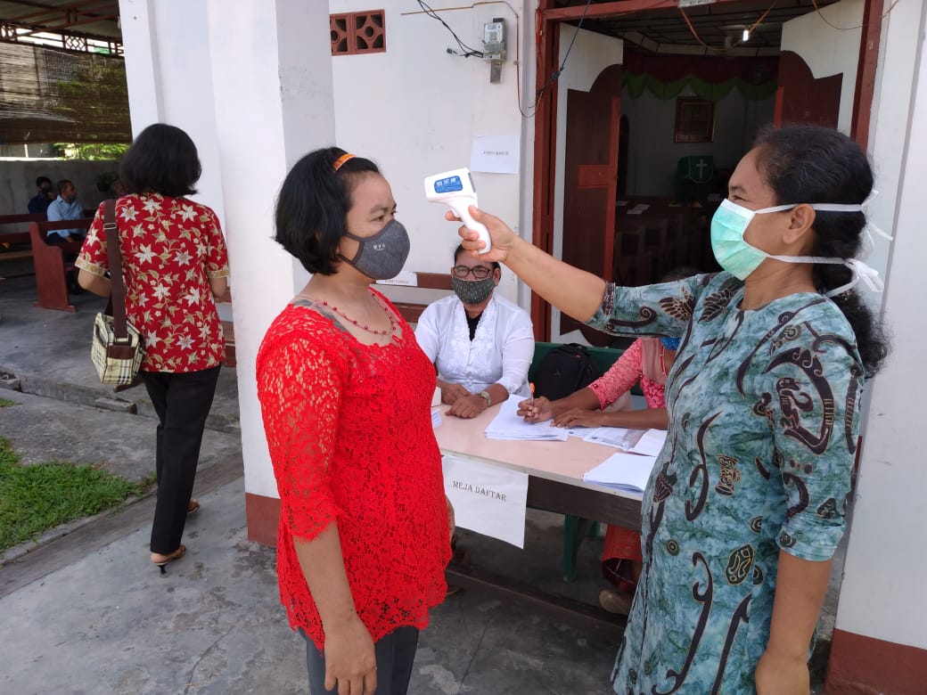 Babinsa Kodim 0303/Bengkalis Koramil 03/Siak Tinjau Pendisiplinan Protokol Kesehatan Covid19 di Gere