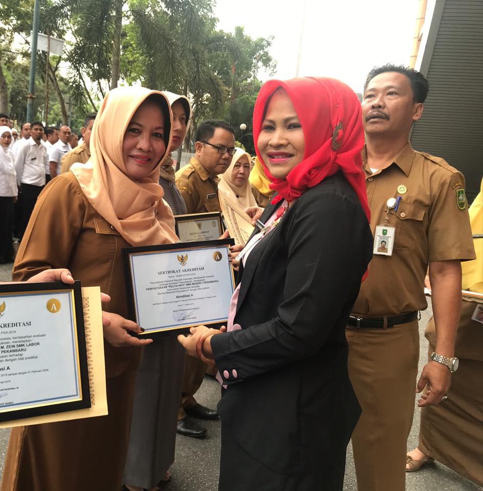 Perpustakaan Pelita Hati SMAN 7 Pekanbaru Terakreditasi A dari Perpustakaan Nasional RI