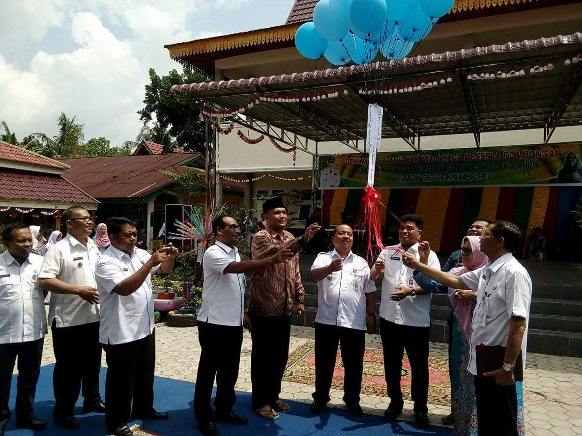 Kadisdik Kota Pekanbaru Resmikan Gedung Baru SMPN 26