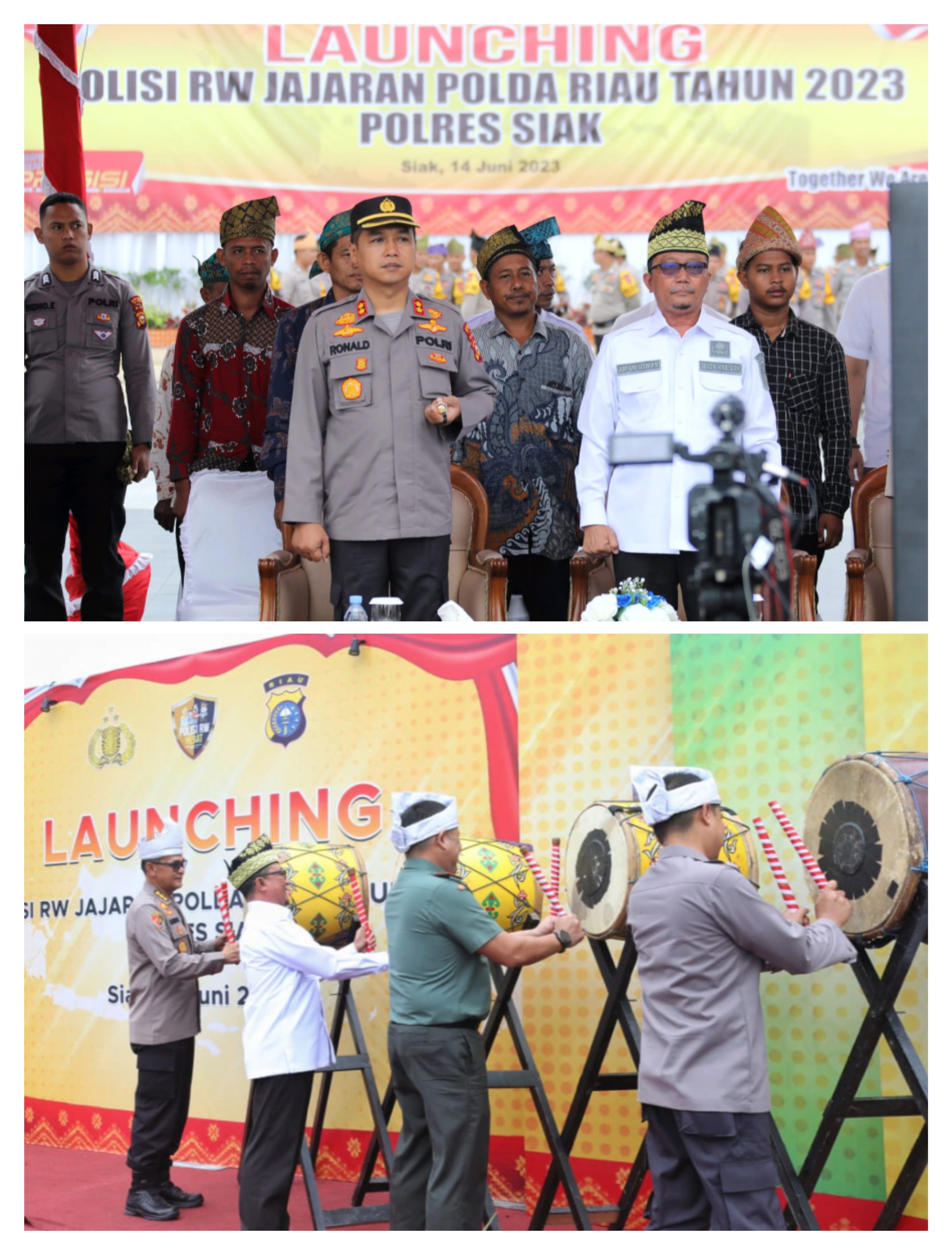 Sekda Kab.Siak Hadiri Launching Polisi RW di Jajaran Polres Siak