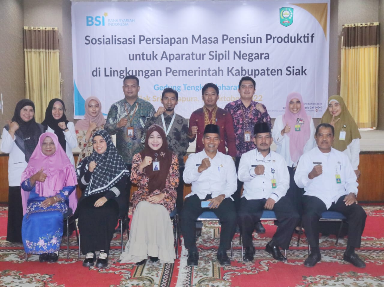 Pemkab Siak dan BSI cab.Siak Sosialisasi Persiapan masa Pensiun Produktif bagi ASN