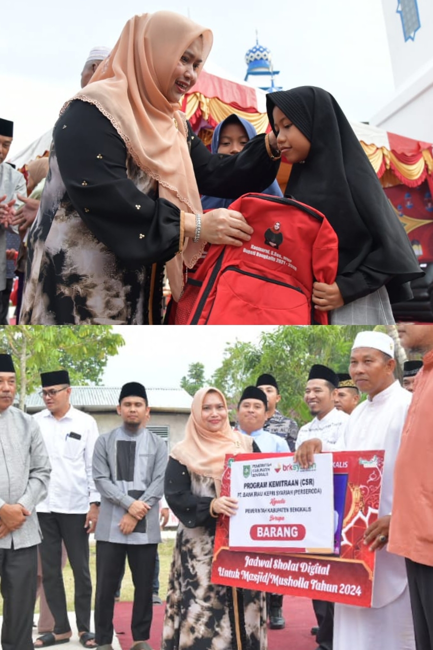 Bupati Kasmarni Sampaikan Program 2024 pada Safari Ramadhan di Sungai Alam,Kec.Bengkalis