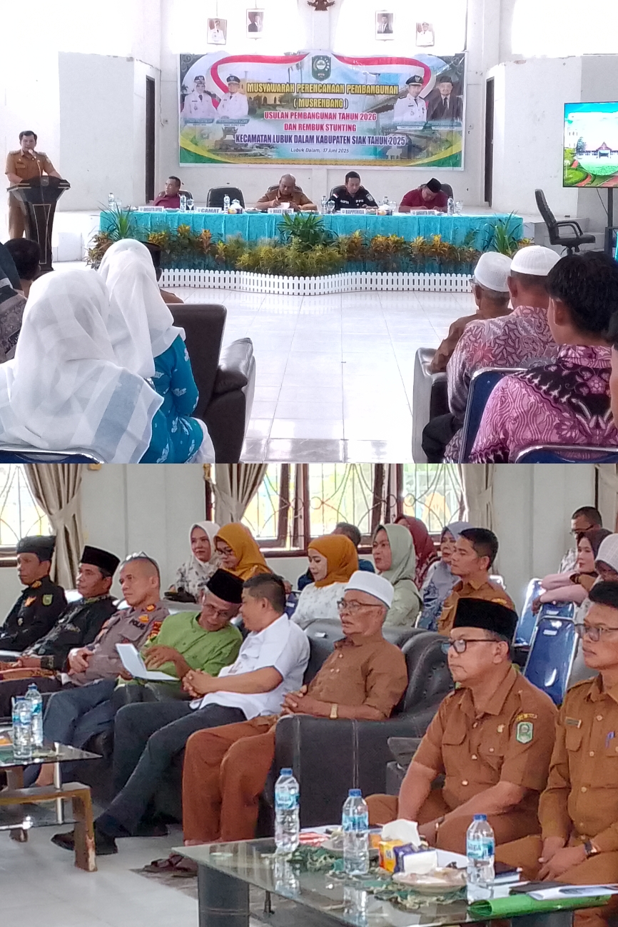 Wabup Kab.Siak bersama Perwakilan seluruh OPD hadir pada Musrembang Kecamatan Lubuk Dalam