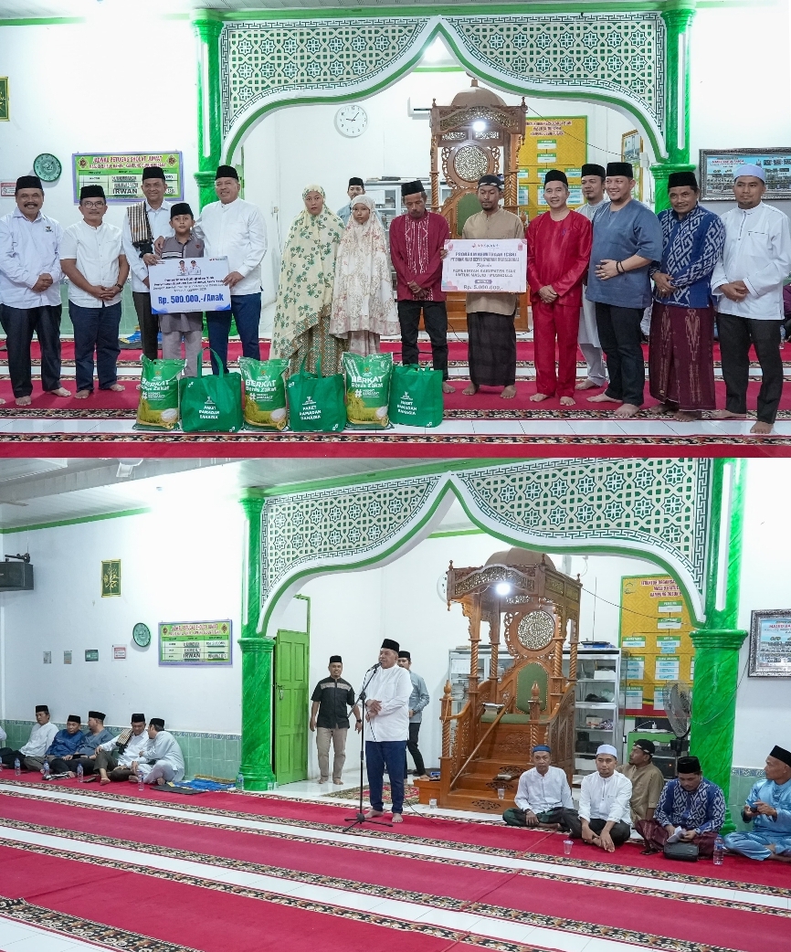 Safari Ramadhan di Dusun Pusaka,Kec.Pusako,Bupati Kab.Siak ajak Masyarakat Berzakat