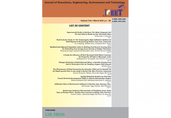 Jurnal Ilmiah JGEET Teknik Geologi UIR Raih Peringkat Akreditasi dari Kemenristek DIKTI