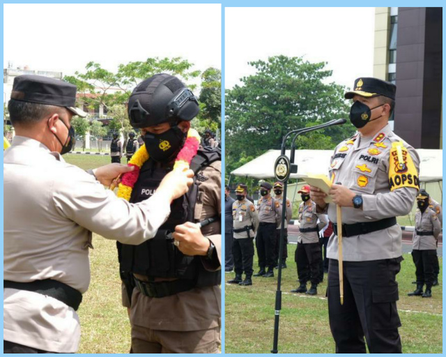 Kapolda Riau Sambut Kedatangan Personel Brimob Usai Penugasan BKO Papua