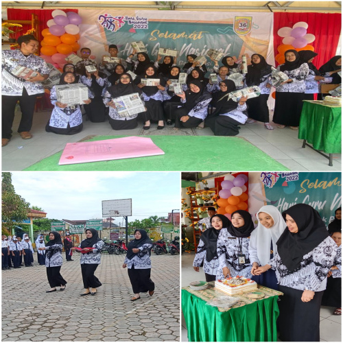 Guru dan Siswa SMPN 36 Pekanbaru Gelar Fashion Show Meriahkan HUT PGRI ke-77