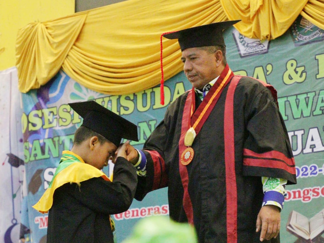 Sebanyak 1.230 Santri MDTA dan TPQ se Kecamatan Tualang,Kab.Siak Ikuti Wisuda