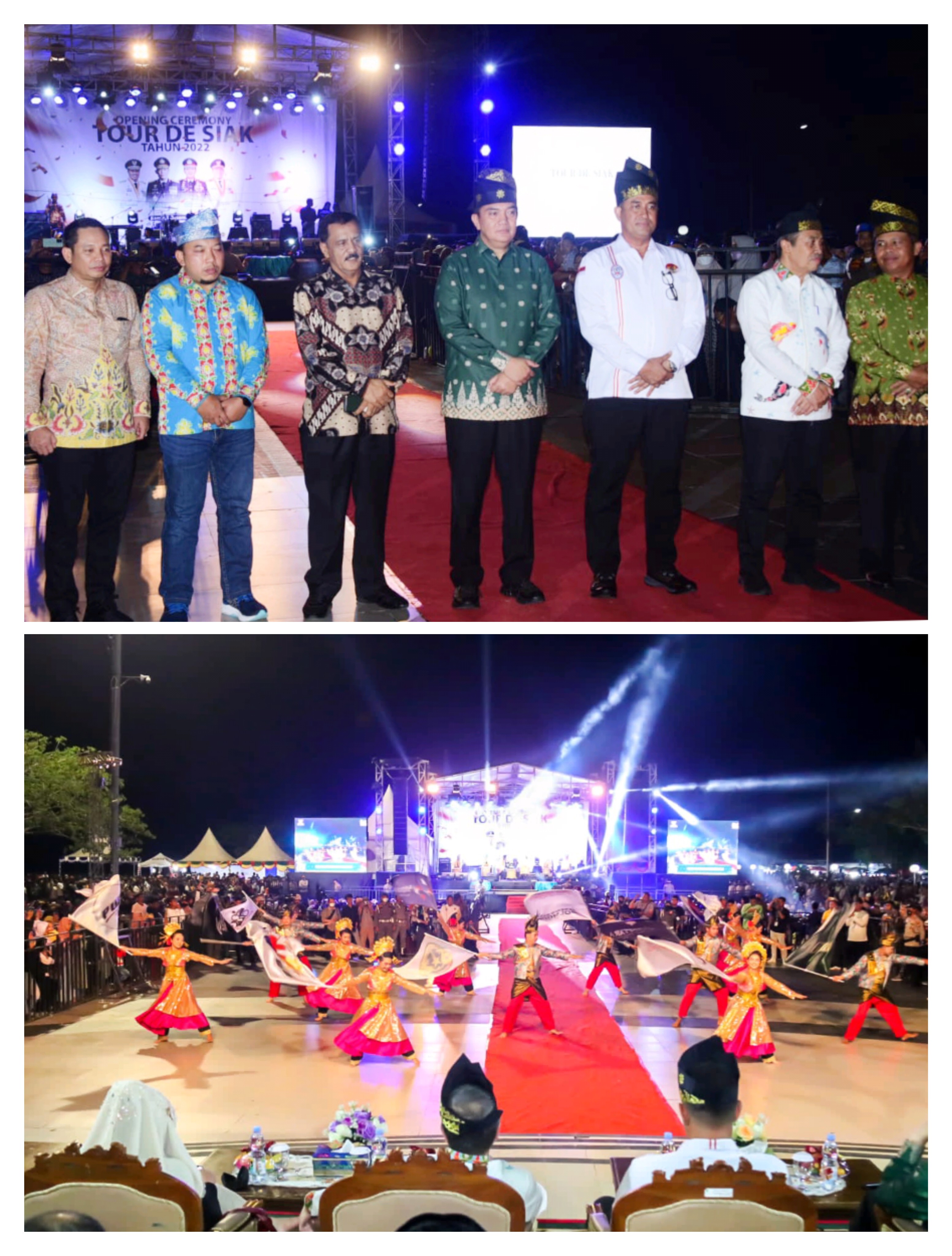 Pemkab Bengkalis Hadiri Malam Opening Ceremony Tour De Siak Ke-8 Thn 2022 di siak